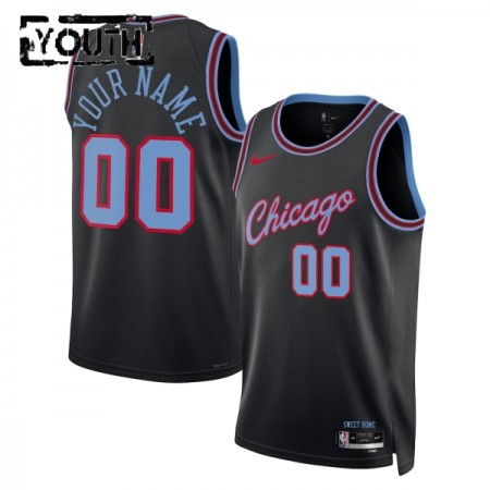 NBA Chicago Bulls Trikot Personalisierung Nike 2025-26 City Edition Schwarz Swingman - Kinder